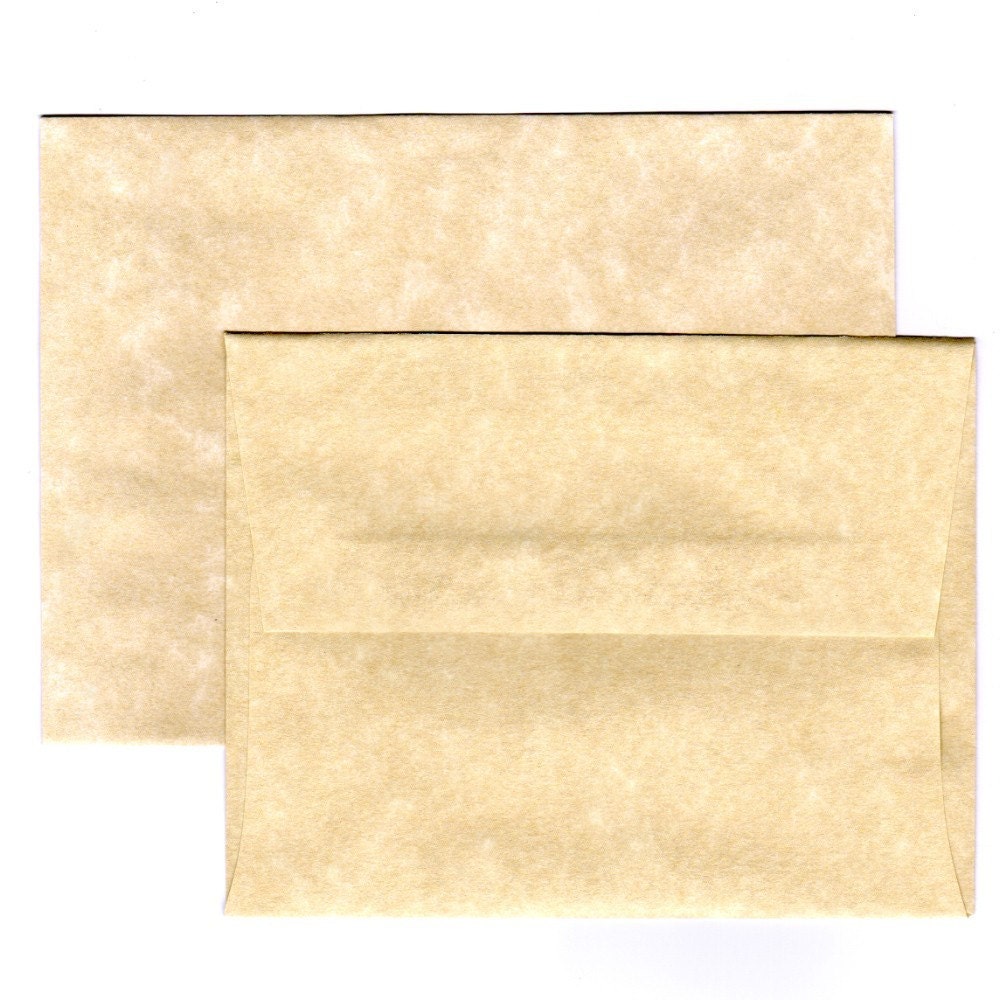 25 Parchment Envelopes choose A2 or C6