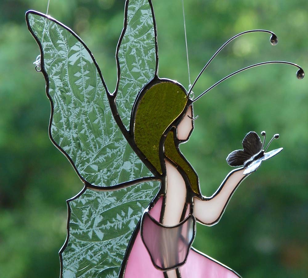 Stained Glass Fairy by theglassmenagerie on Etsy