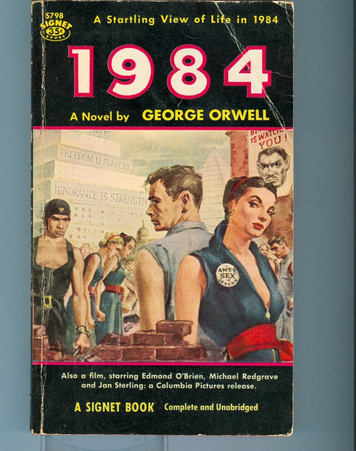 Vintage Paperback 1984 by George Orwell scrapbooking altered