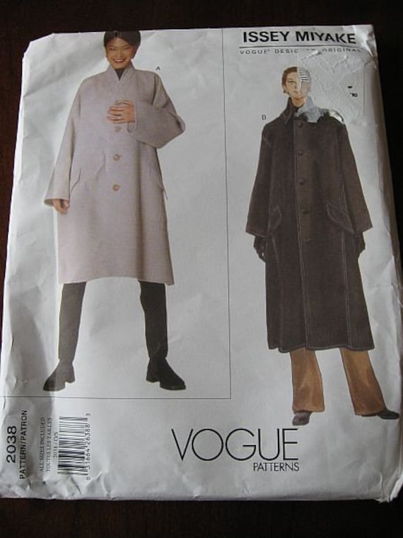 Vogue 2038 Issey Miyake Misses Coat Pattern All Sizes UNCUT