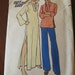 Vintage 70s Butterick Mens Caftan and Top Sewing Pattern Sz Small 34-36