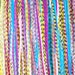 Feather hair Rainbow 3 Feather Hair Extension LONG Loose - Salon Grade Whiting Feathers : FREE micro link clamp