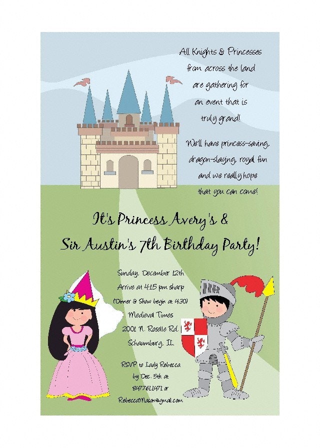 Knight Birthday Party Invitations 9