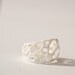SALE 40% off 2-layer twist ring sz 6 - white 3d-printed nylon plastic