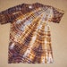 M brown snake skin adult tie dye tshirt, medium
