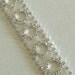 1 Foot Crystal Rhinestone Chain Bridal Belt Sash Trim Silver Beaded Headband Sparkling