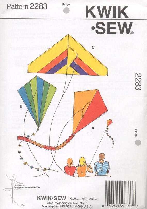 Kite Pattern Three Designs Kwik Sew 2283 UNCUT