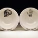 BONE APPETIT cereal bowl Set of 4 skeletal images