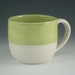 Porcelain Groove Mug in Olive Green
