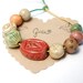 RESERVED for the lovely cara10 / Love Life / Heart and Rose Ceramic Bead Set