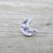 Blue Moon Necklace - Gemstone Mosaic Moon Pendant