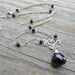Black Onyx Necklace Eclectic Sterling Silver Chain