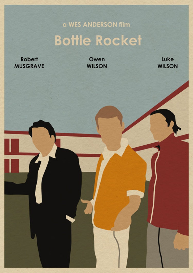 Bottle Rocket 16x12 Wes Anderson Movie Poster by MonsterGallery