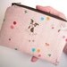 Puppies Little Zipper Pouch Coin Purse Gadget Case ECO Friendly Padded - Playful Puppies Japanese Import in Linen