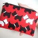SALE Red Coin Purse Scottie Dog Little Zipper pouch Ipod Gadget Case ECO Friendly Padded