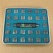 1/2" Bluebird Uppercase Alphabet Stamps by Melody Ross / Set of 26 With Handle / Use On Chipboard & Leather