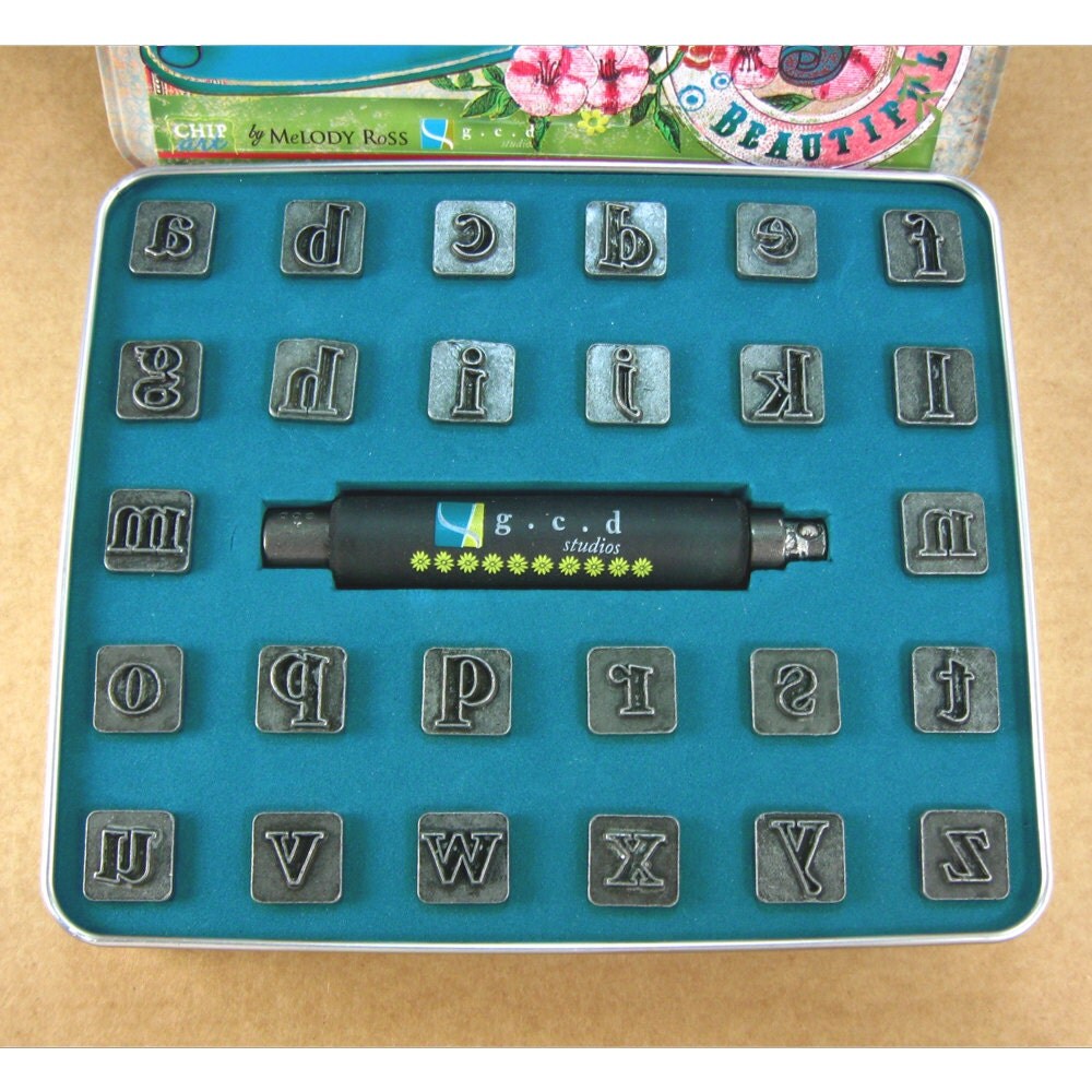 1/2 Bluebird Lowercase Alphabet Stamps by Melody Ross