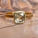 Grey Cushion Rose Cut Sapphire Ring