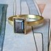 Emerald Cut Blue Sapphire Ring