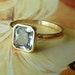 Emerald Scissor Cut Sapphire Ring