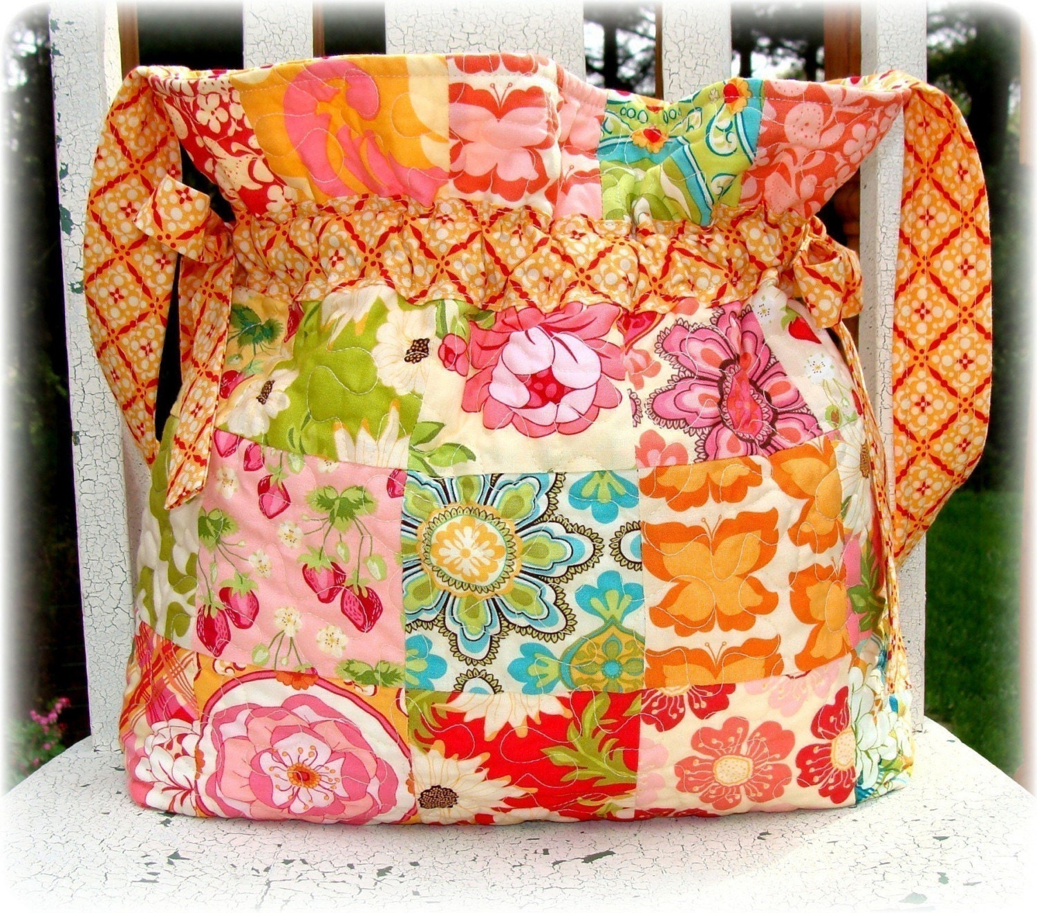 Jumbo Drawstring Quilted Bag Pattern cjw011 Carlene Westberg