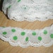 green polka dots lace