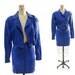 SALE Leather Suit in Royal Blue vintage 1980's Avant Garde