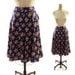 70s Dutch Trachten Printed Linen Aline Skirt