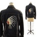 RESERVED for Jaime 70s Denim Indian Chief Jacket in Dark Charcoal Gray