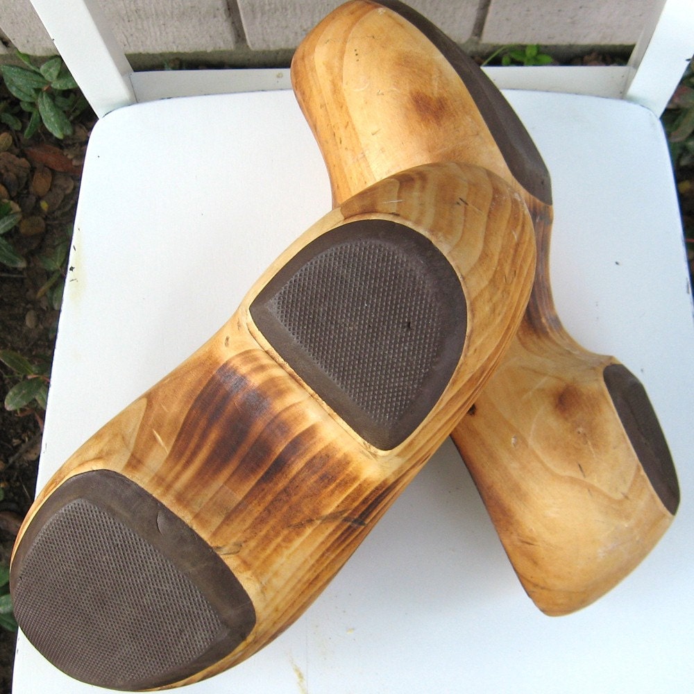 Vintage Wooden Clogs