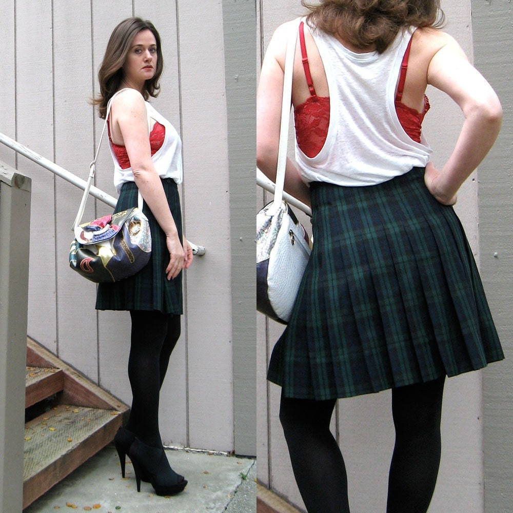 SALE Vintage Schoolgirl Uniform Skirt