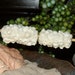 White Barnacle tube beads set of 2 pair - by Earth N Elements Pottery