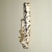 north woods birch bark and mushroom fungus wall pocket style vase - rustic studio art pottery by Earth N Elements Pottery