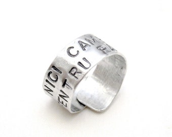 Life Rewards the Risk Taker Double Finger Ring Custom Quote