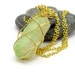 Neon Crystal Necklace, Glow in the Dark Quartz Crystal