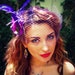 Fab Retro Feather Fascinator Hair Clip Brilliant Purple