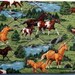 Horses Memory Board French Memo Board 20X16 on Etsy Fabric Board, Ribbon Board, Photo Board, Bulletin Board, Cowboy, Western, Boys