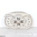 Silver White Beaded Vintage Purse Czechoslovakia Wedding Bridal