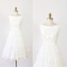 RESERVED 1950s Full Skirt Lace Layers Tulle Bow Vintage Dress