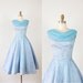 RESERVED Blue Cinderella Party Dress with Silver Sparkly Lace