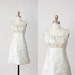 Silver Metallic Swirl Mini Vintage Dress