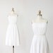 White Eyelet Cotton Belted Dress