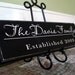 CUSTOM family name sign wedding gift home decor 8x24