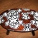 JOS-L Original Hand Painted WooD StooL LowBrow PoP UrBan SkULL ArT