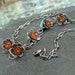 Orange DAISY Necklace. Turquoise