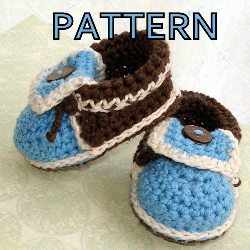 Baby Moccasins crochet pattern by Genevive on Etsy