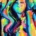 Impasto abstract nude oil painting by Aja