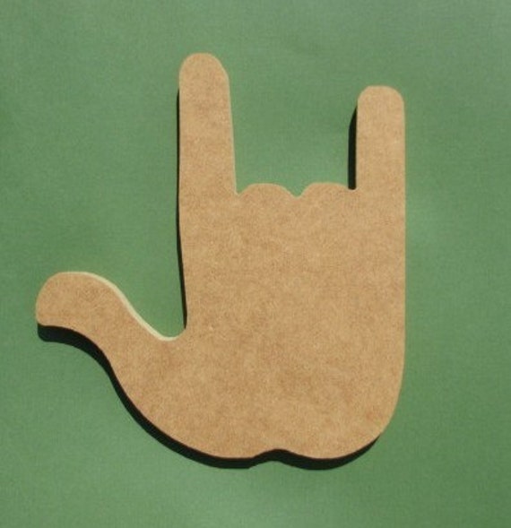 8 inch American Sign Language ASL I Love You by damboisedesigns