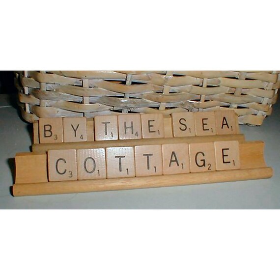 Scrabble Saying Cottage by the Sea Shabby Vintage Seaside