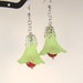 Red Jade Flower Earrings